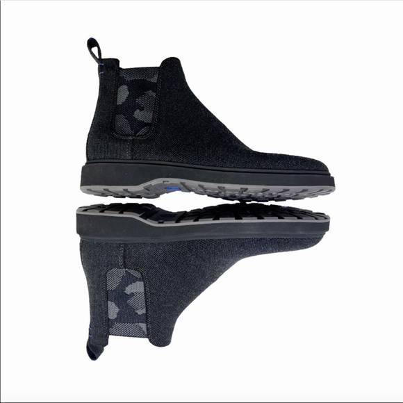 NWOT Rothy's The Merino Chelsea Boot, Granite Black With Camouflage Size 8 (Men) - Picture 13 of 14